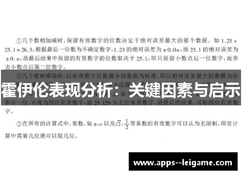 霍伊伦表现分析：关键因素与启示